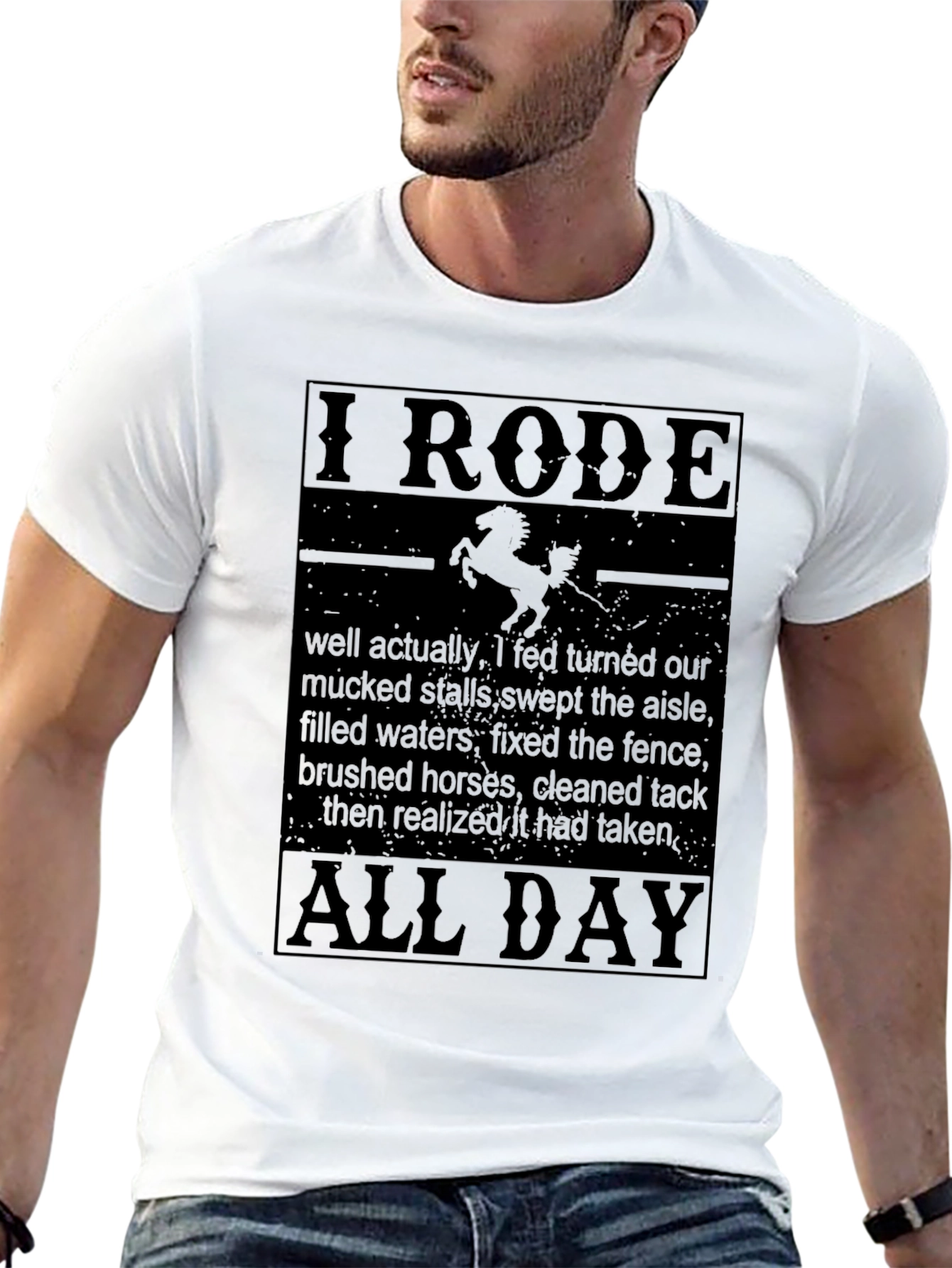 I Rode All Day Black Graphic Tee