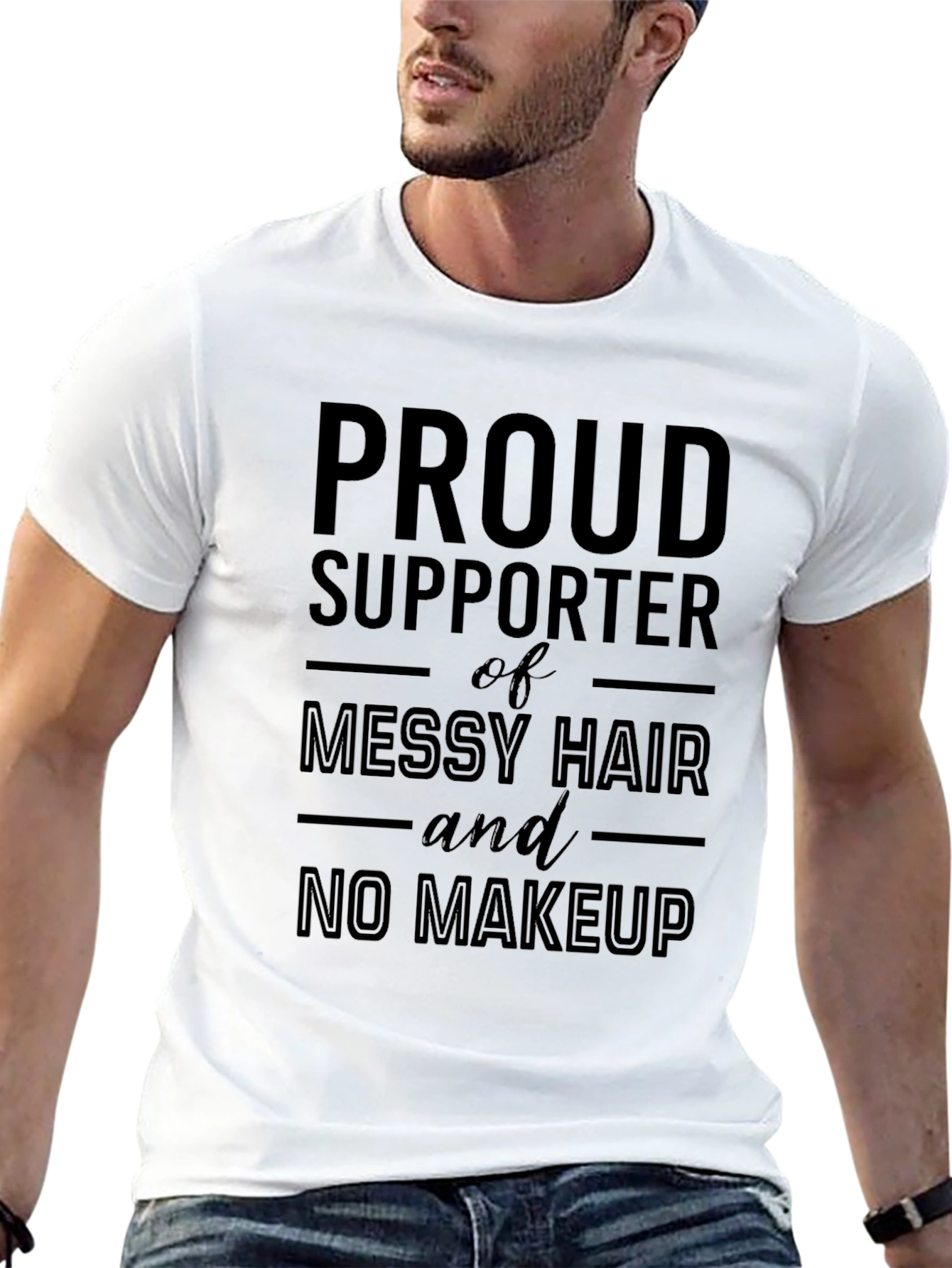 Proud Supporter Messy Hair T-Shirt