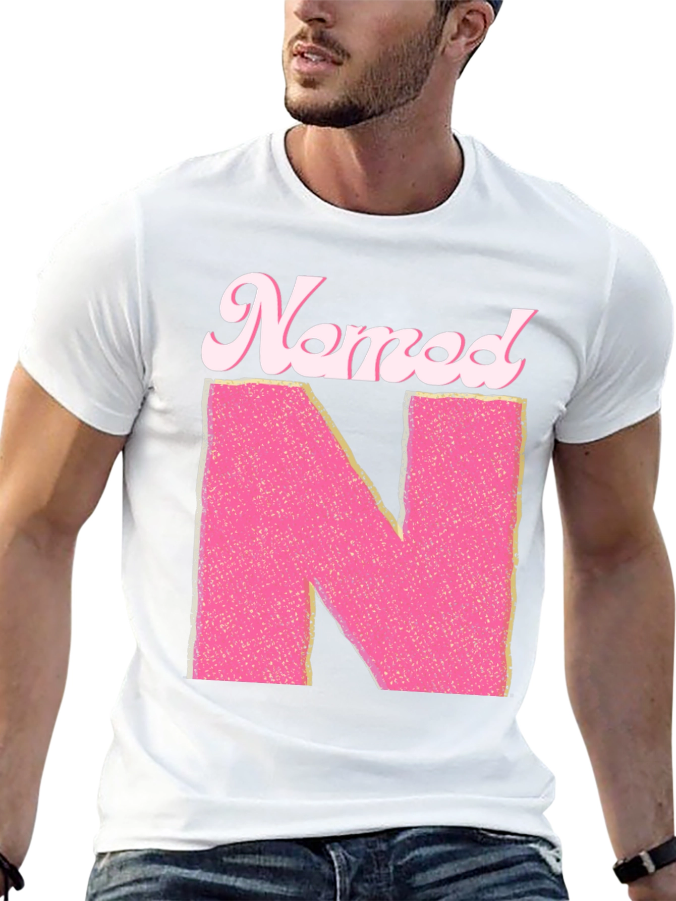 Named N Initial Pink Letter T-Shirt