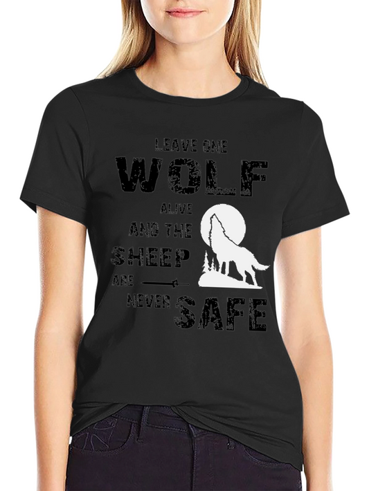 Wolf Graphic T-Shirt - Leave One Wolf Alive Tee