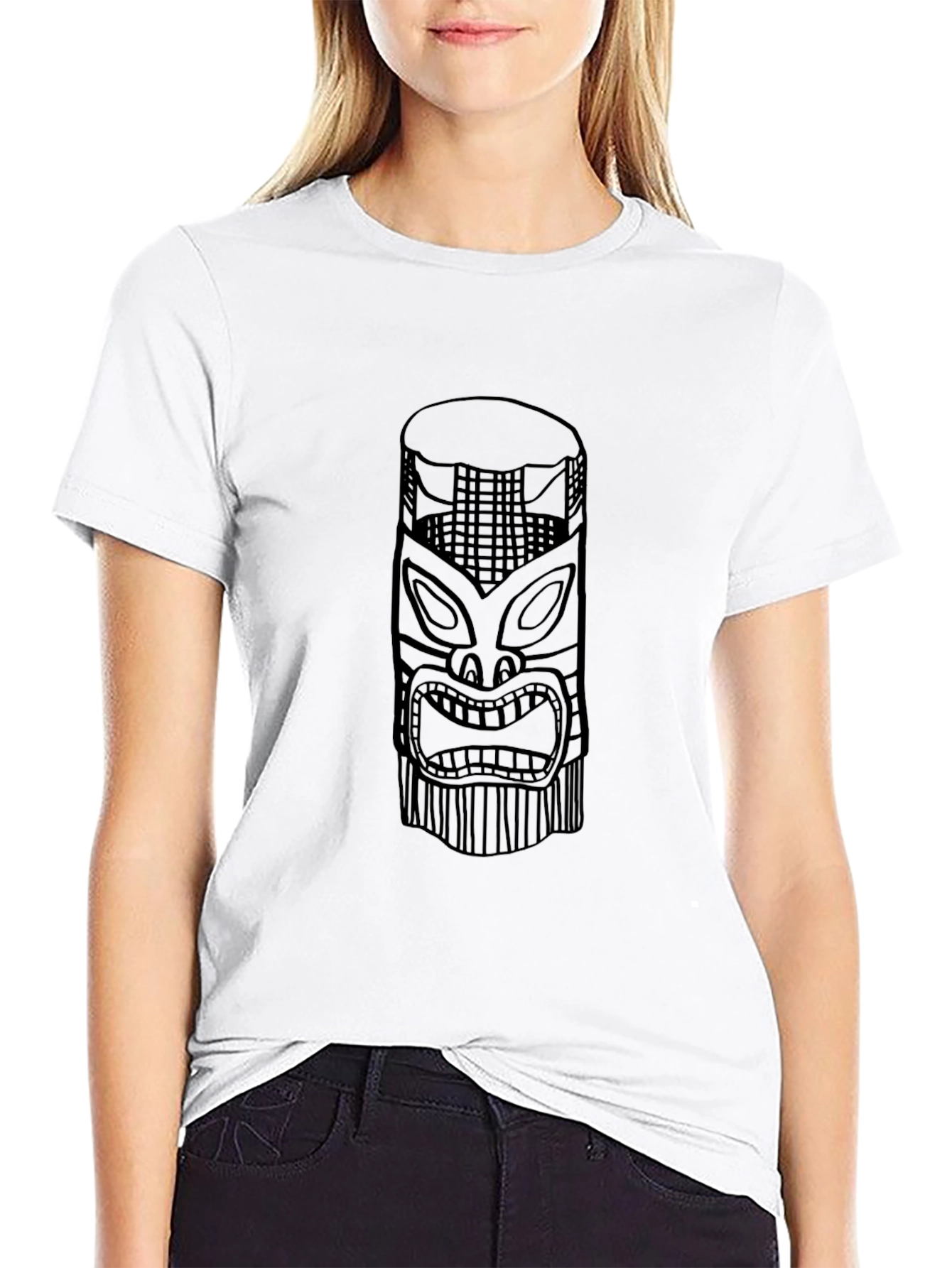 Black Tiki Graphic Tee