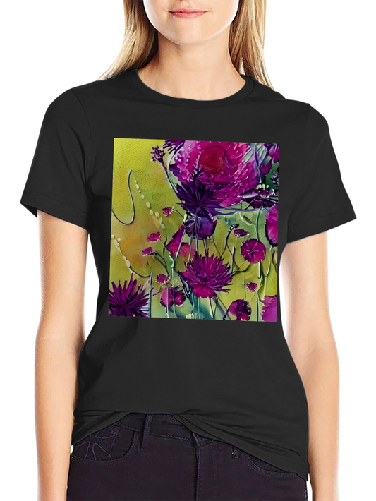 Floral Burst Graphic Tee - Vivid & Stylish Comfort