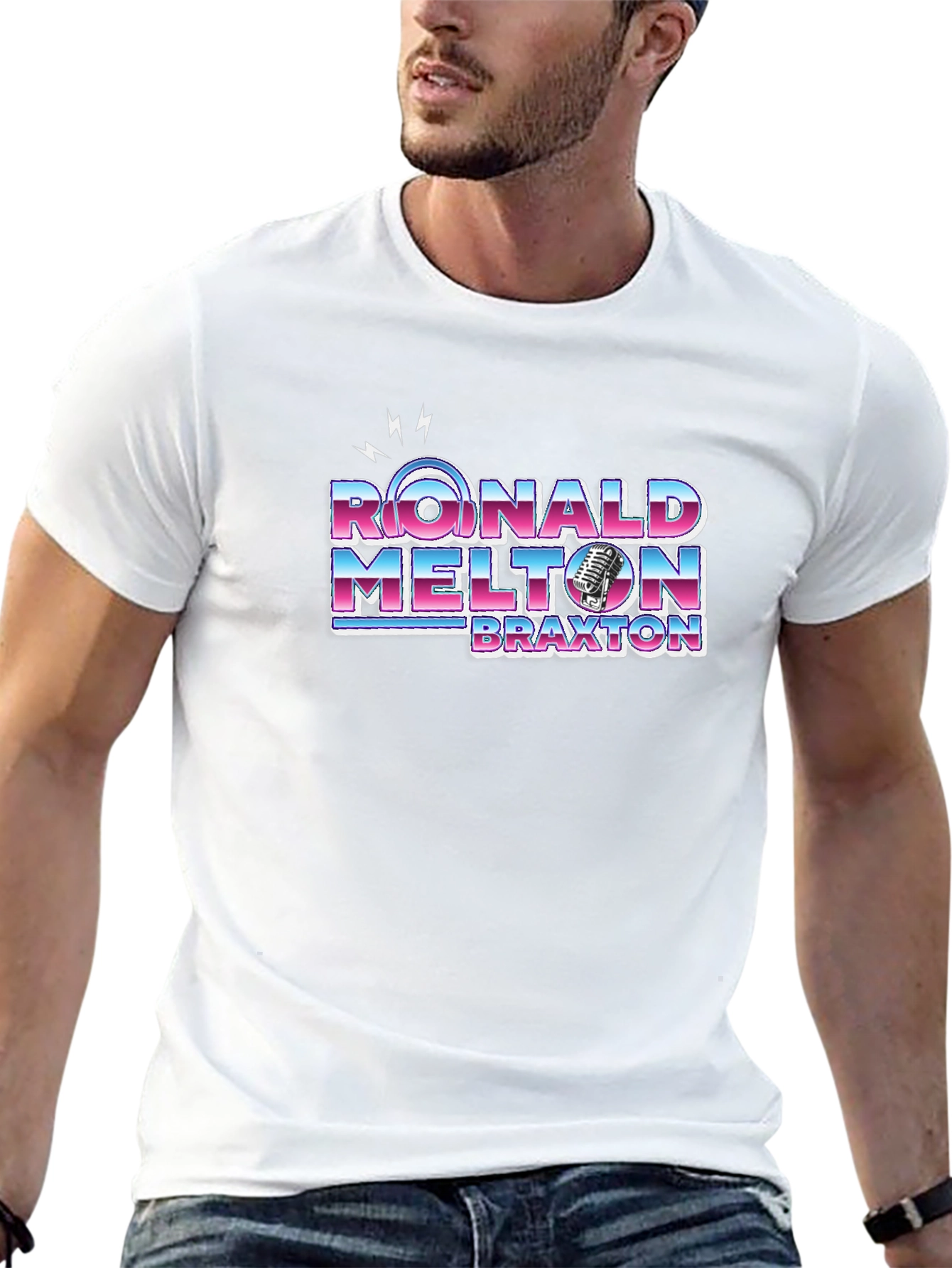 Ronald Melton Braxton Retro Style Black T-Shirt