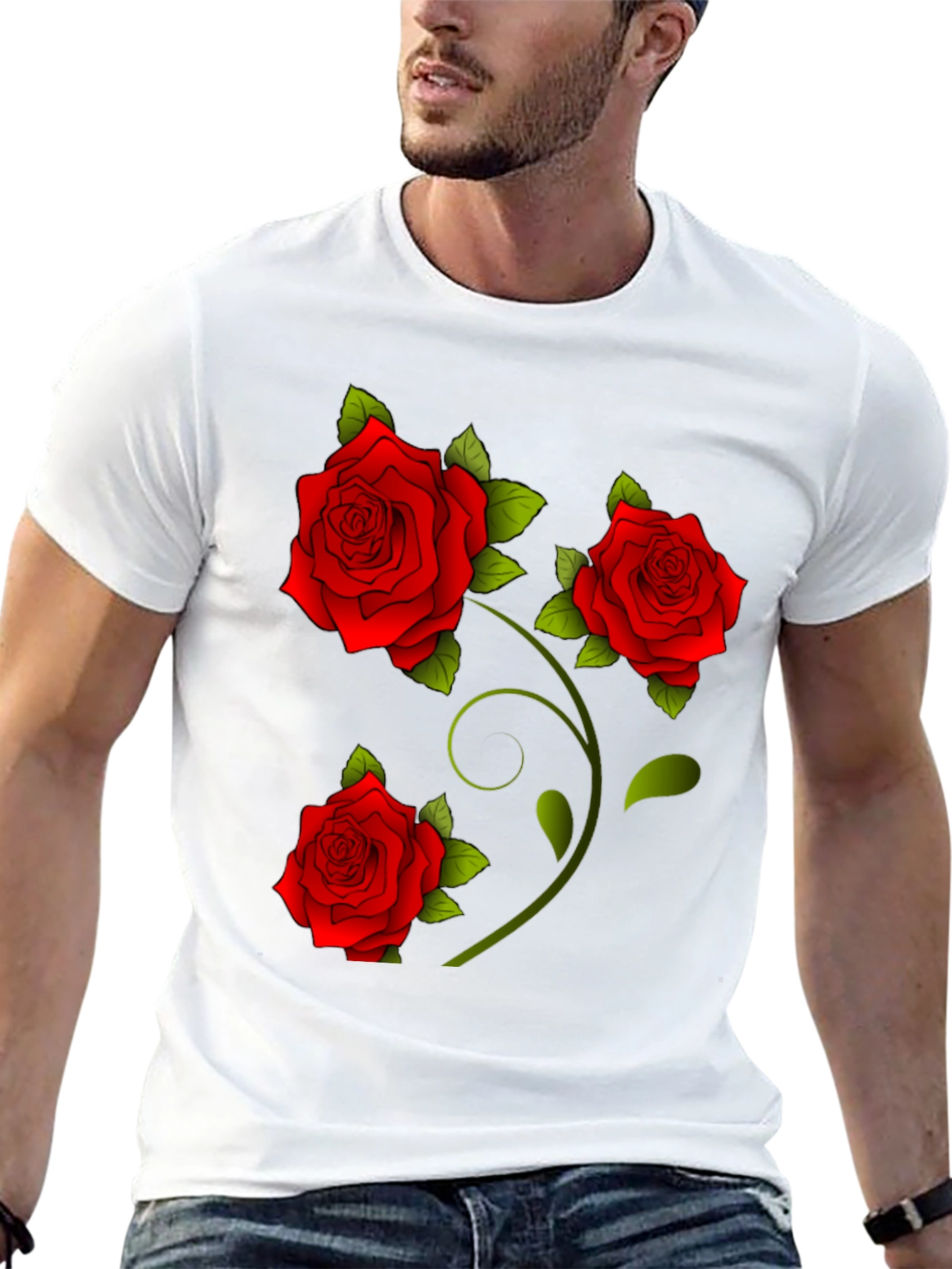 Rose Graphic Tee - Floral Print