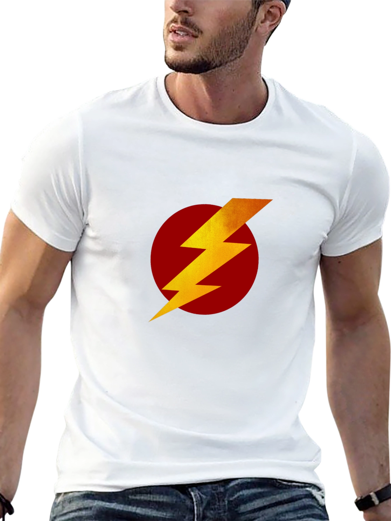 Flash Symbol T-Shirt - Black Superhero Tee