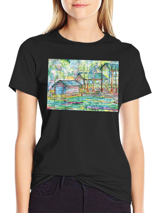 Unique Art T-Shirt: Louisiana Bayou Scene