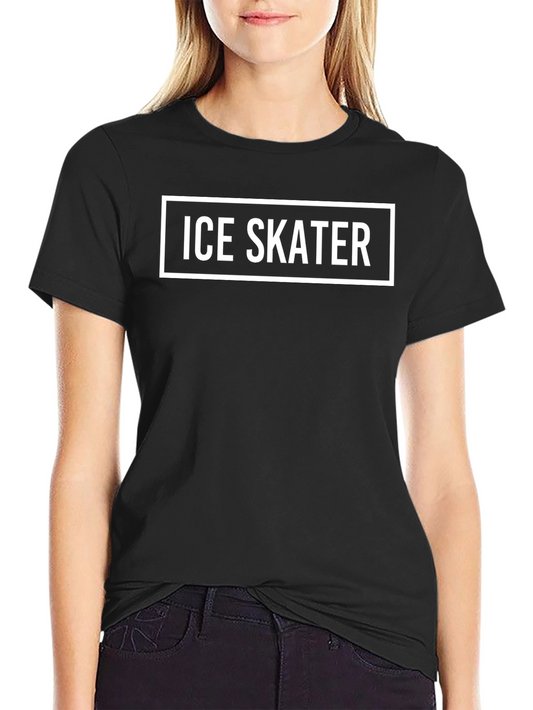 Ice Skater Graphic Tee - Black Cotton T-Shirt