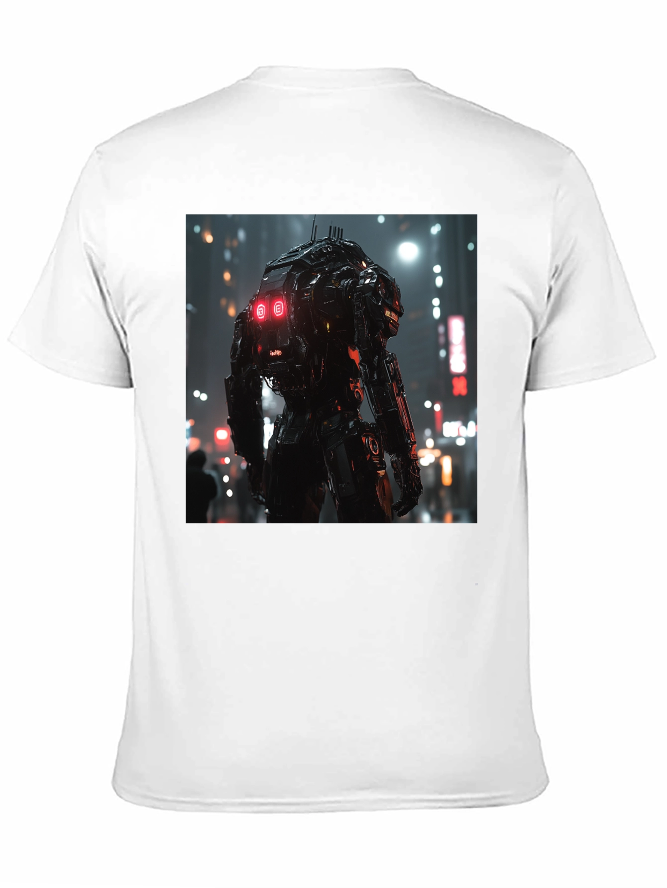 Sci-Fi Robot Cityscape Graphic Tee