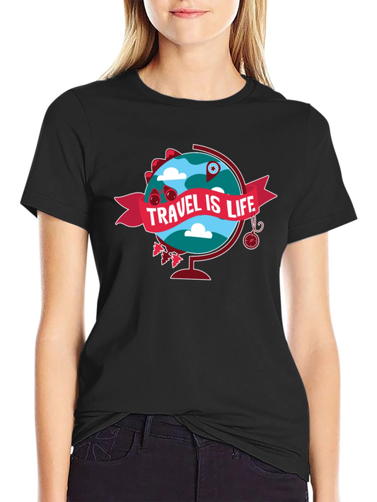 Travel is Life Globe Graphic Tee