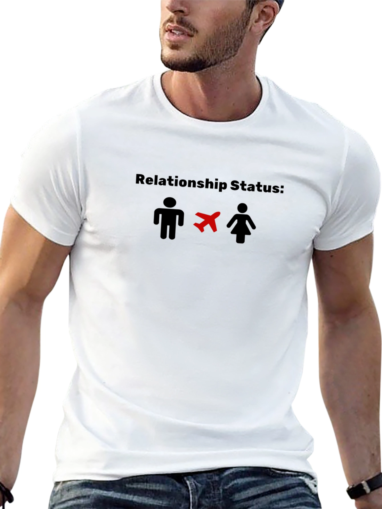 Relationship Status: Plane Black T-Shirt