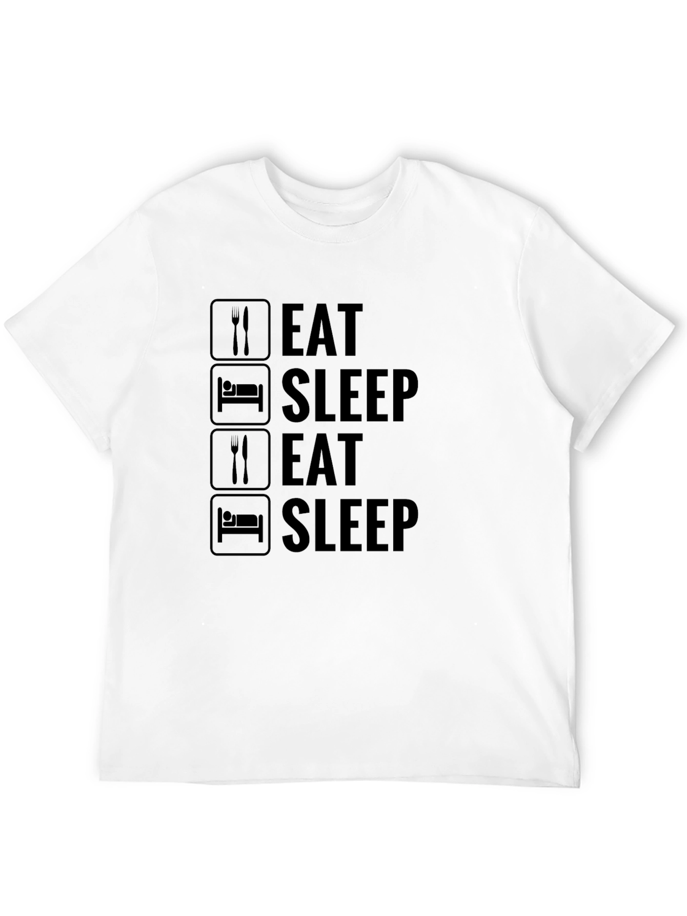 Eat Sleep Repeat Graphic Tee - Mens Casual T-Shirt