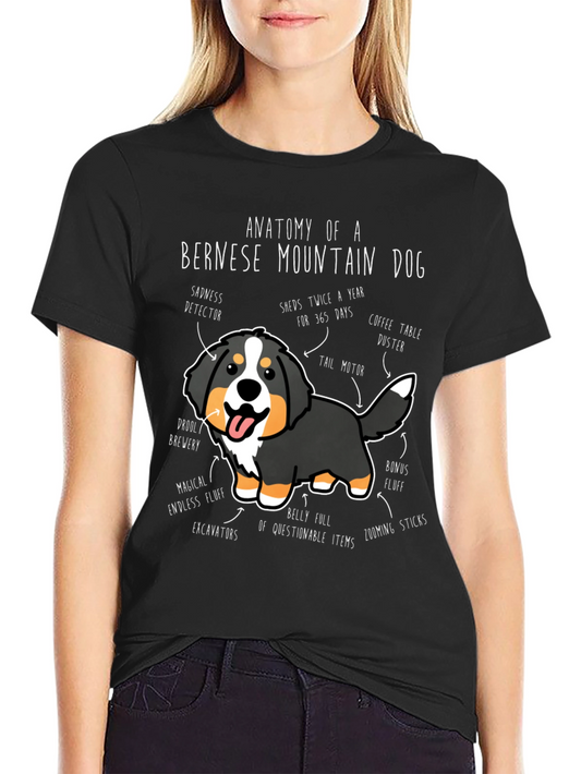 Bernese Mountain Dog Anatomy Funny T-Shirt