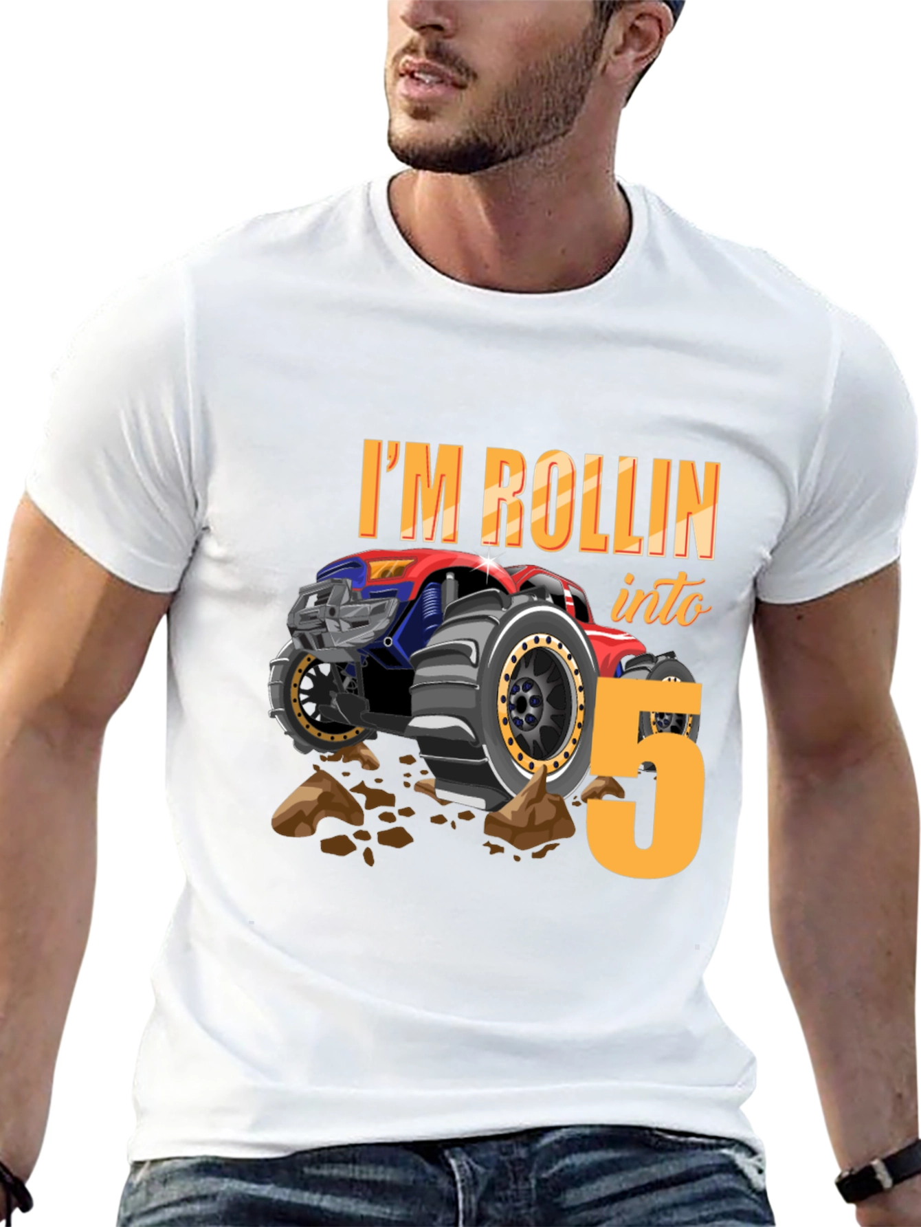 Rolling into 5 Monster Truck Tee