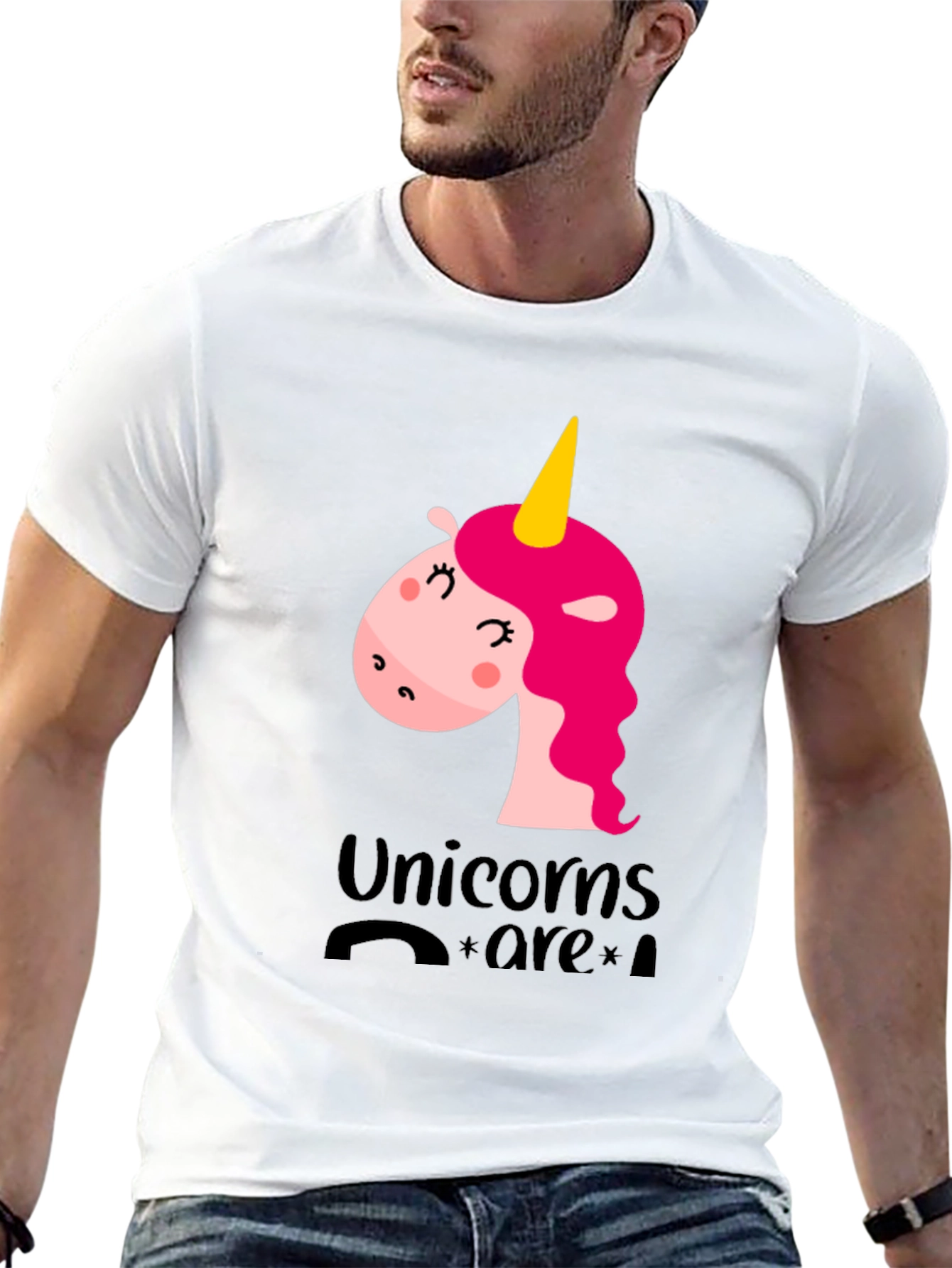Unicorns Are Real Black T-Shirt