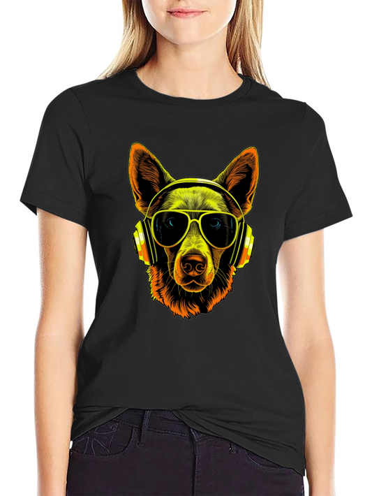 Dog DJ T-Shirt - Cool Canine with Headphones & Shades