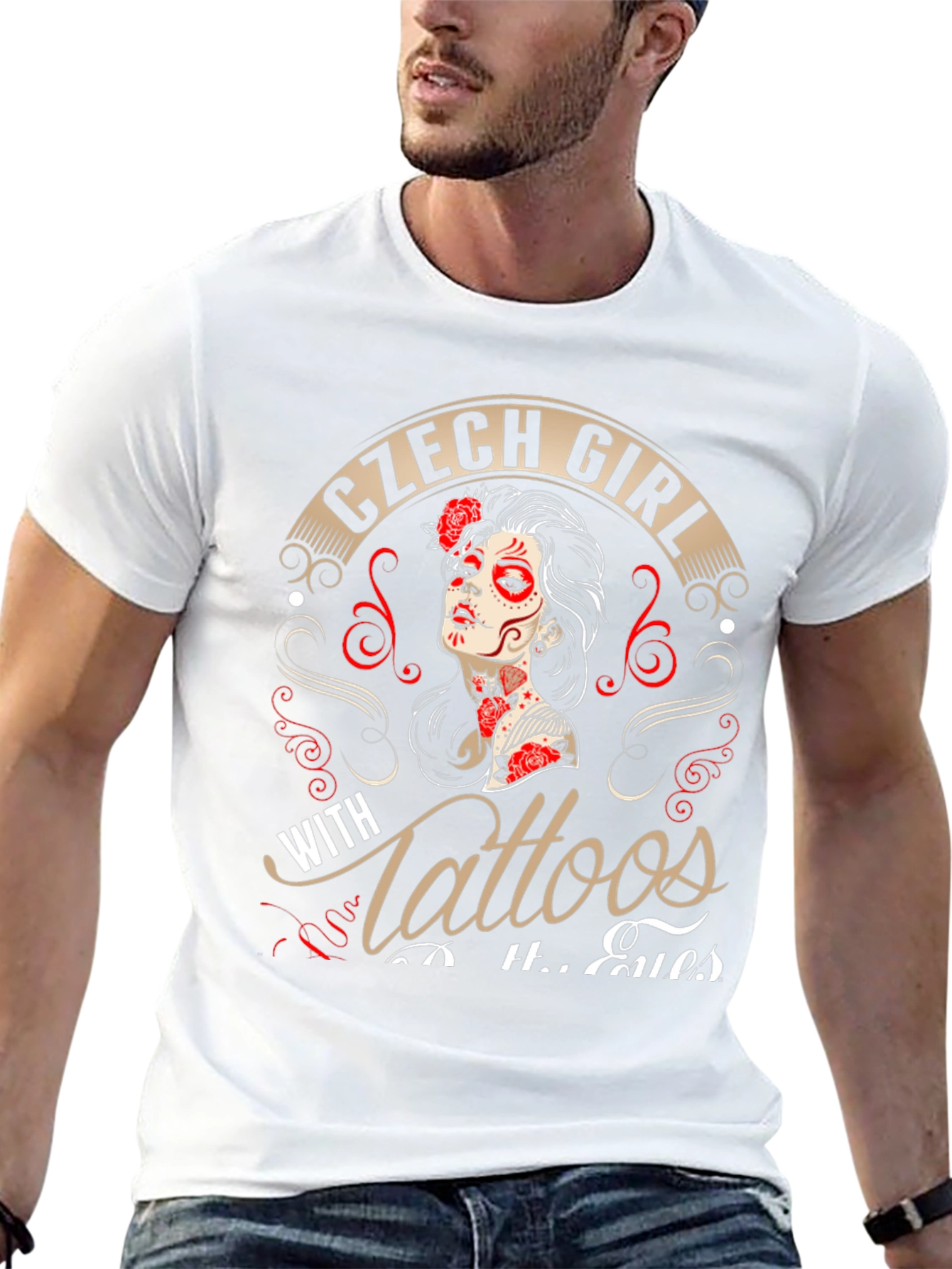 Czech Girl with Tattoos Graphic T-Shirt