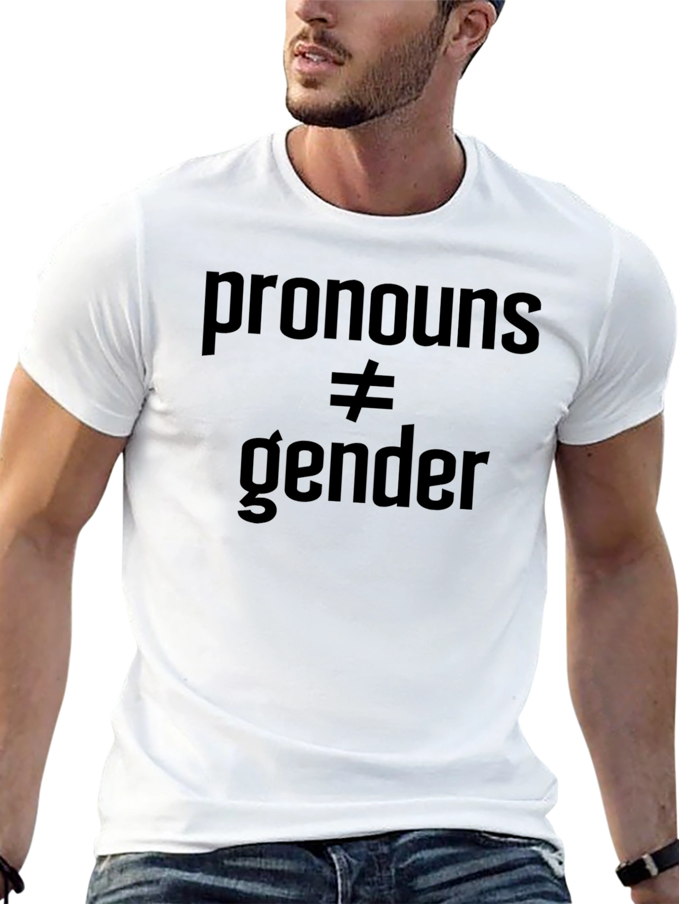 Pronouns Are Not Gender Graphic Tee - Black