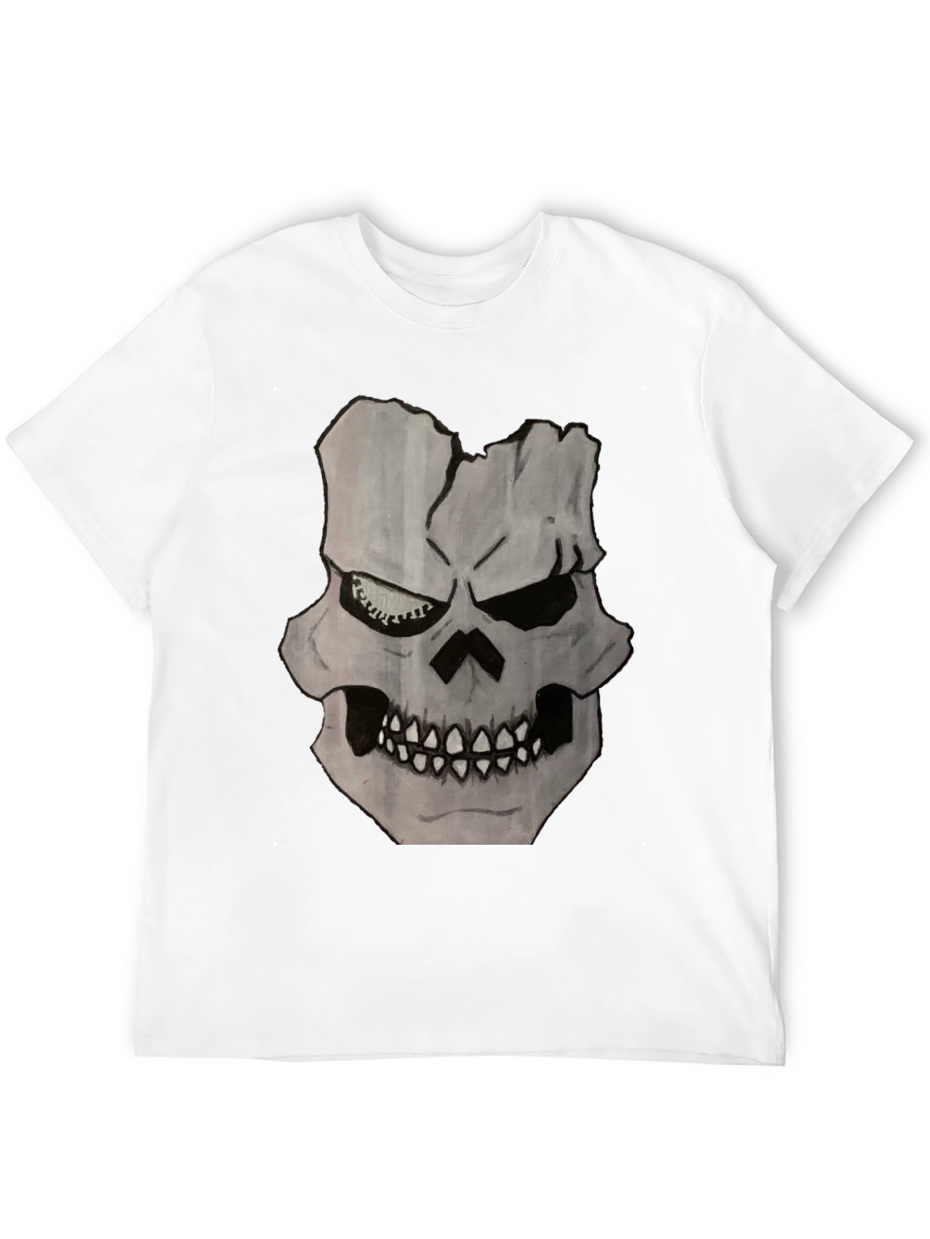 Skull Graphic Print Black T-Shirt
