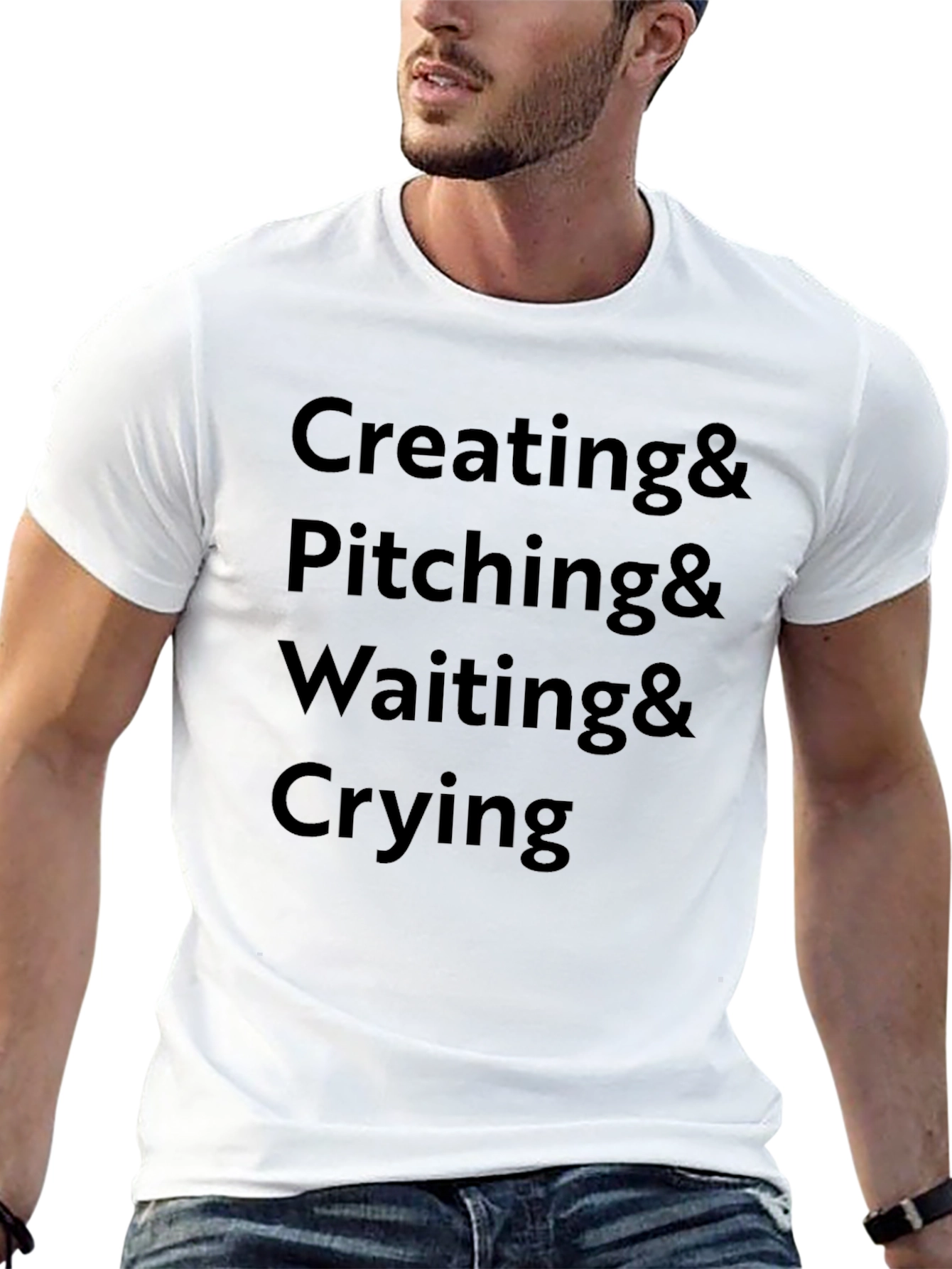 Creating Pitching Waiting Crying Graphic Tee