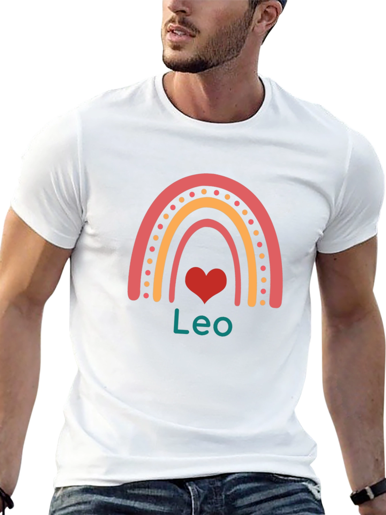 Leo Rainbow Graphic T-Shirt