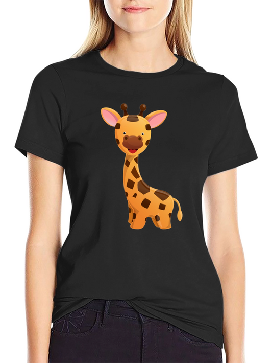 Giraffe Graphic T-Shirt - Fun Cartoon Design