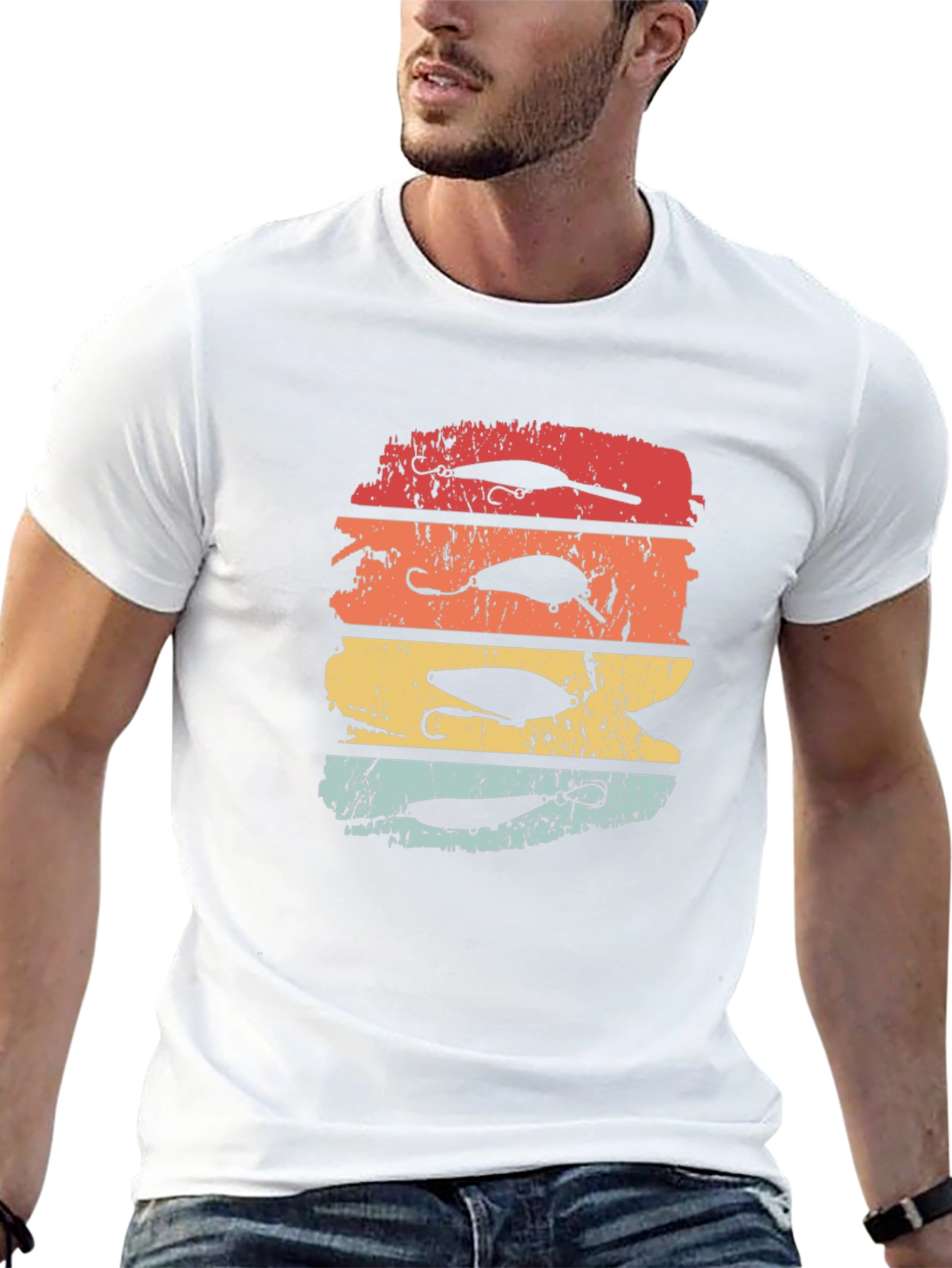 Retro Fishing Lures Graphic Tee | Angler Gift