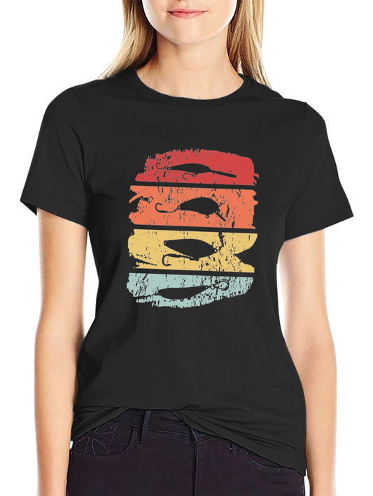 Retro Fishing Lures Graphic Tee | Angler Gift