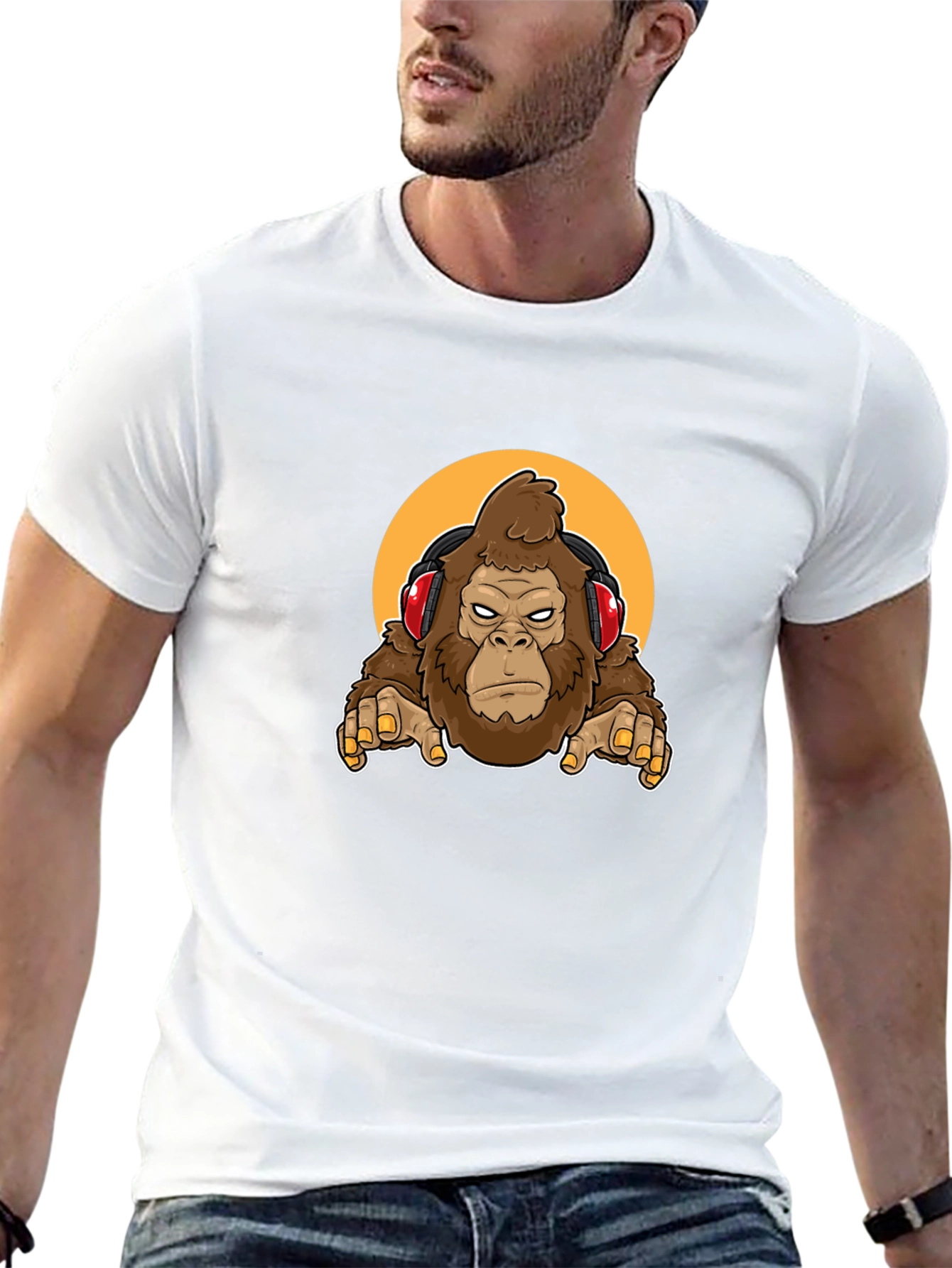 Cool Ape DJ T-Shirt - Black Graphic Tee