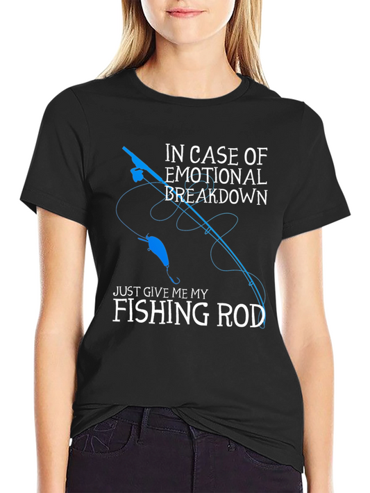 Fishing Rod Emotional Breakdown Graphic Tee