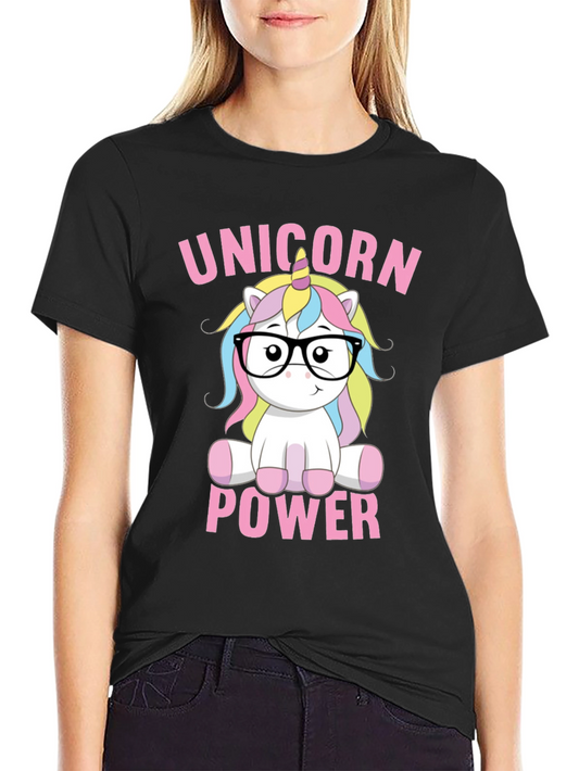 Unicorn Power T-Shirt - Cute Cartoon Design