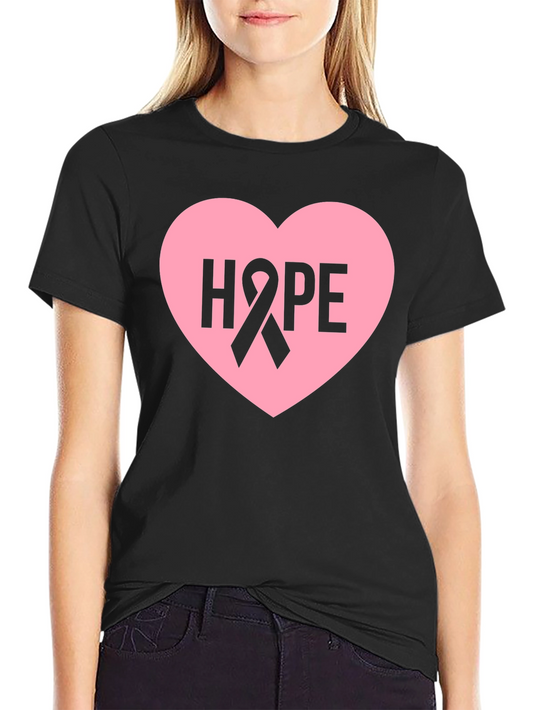 Hope Heart Ribbon T-Shirt - Breast Cancer Awareness