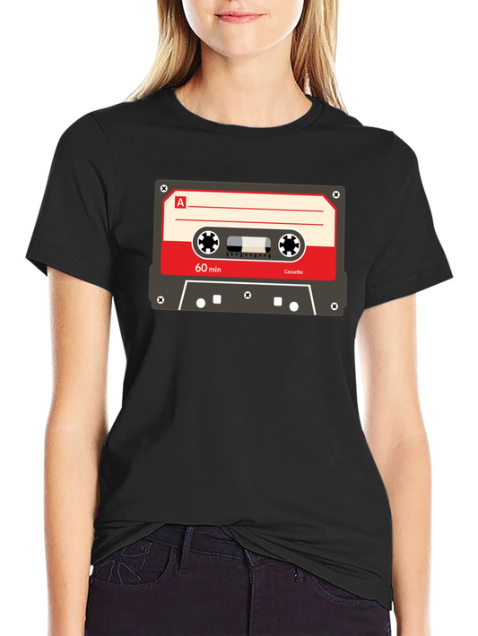 Retro Cassette Tape Graphic T-Shirt - Vintage Music Tee