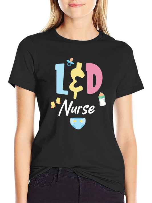 L&D Nurse T-Shirt - Black Cotton Tee