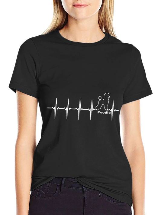 Poodle Heartbeat T-Shirt - Dog Lover Tee