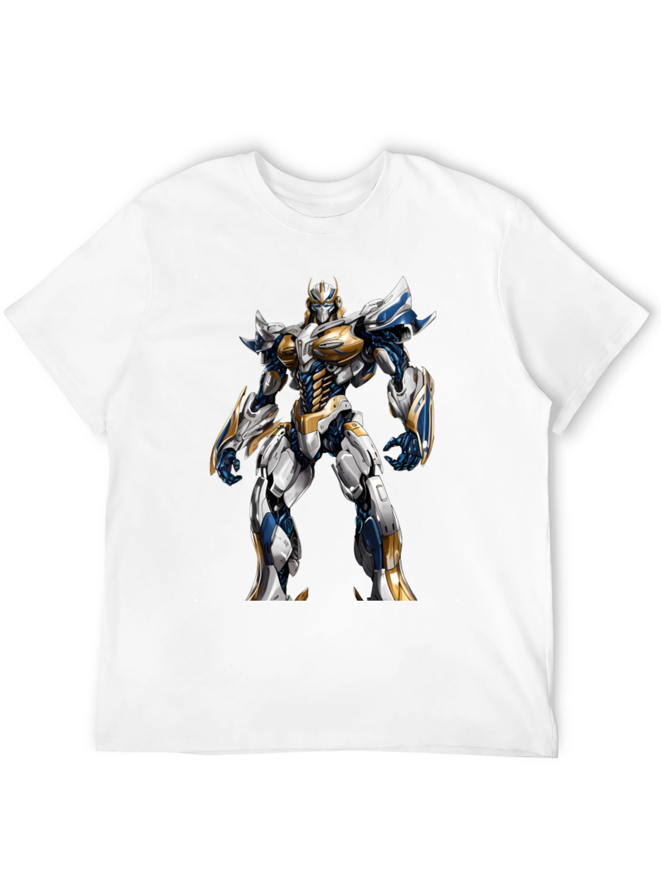 Robot Warrior Graphic T-Shirt - Sci-Fi Design