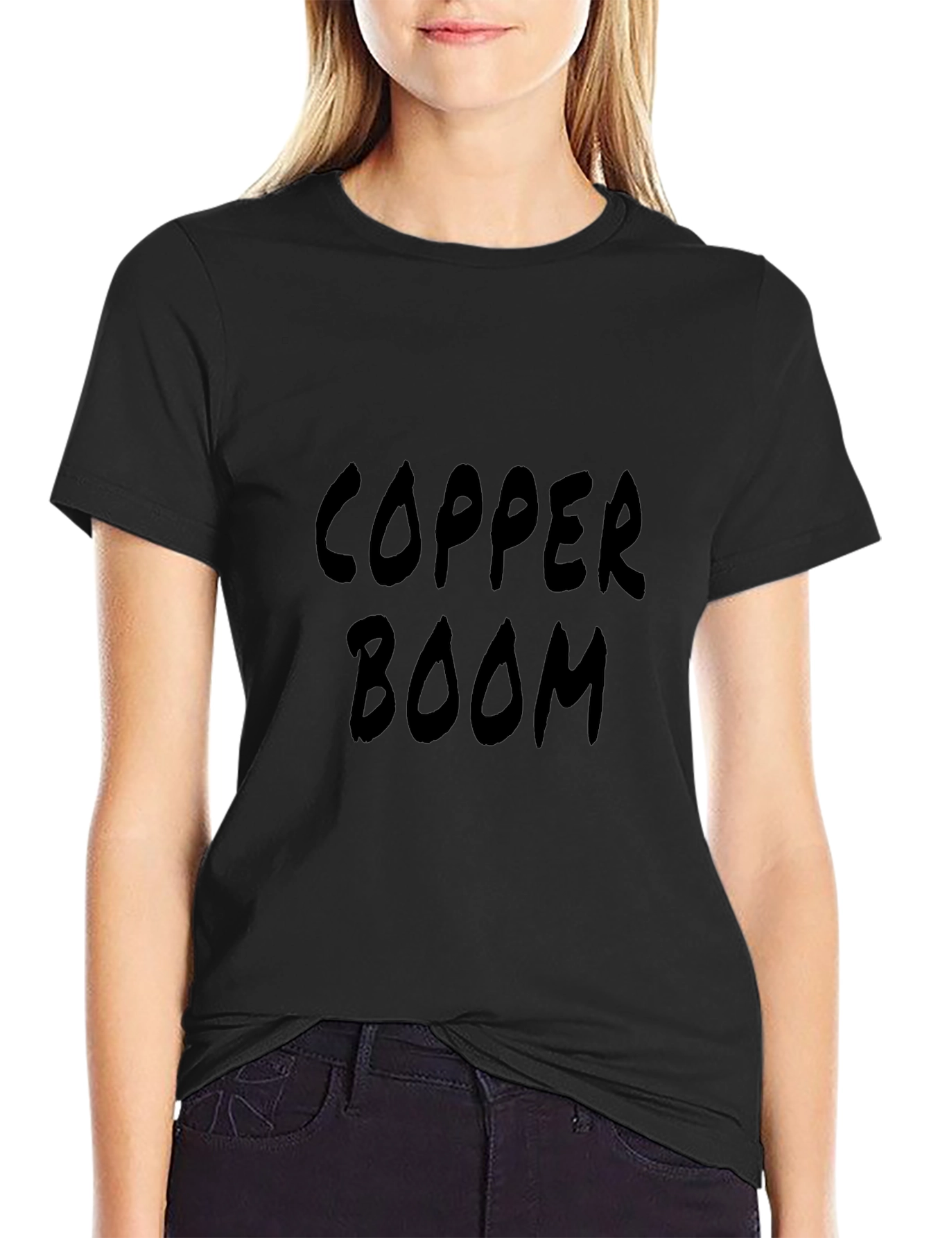 Copper Boom Graphic Black T-Shirt