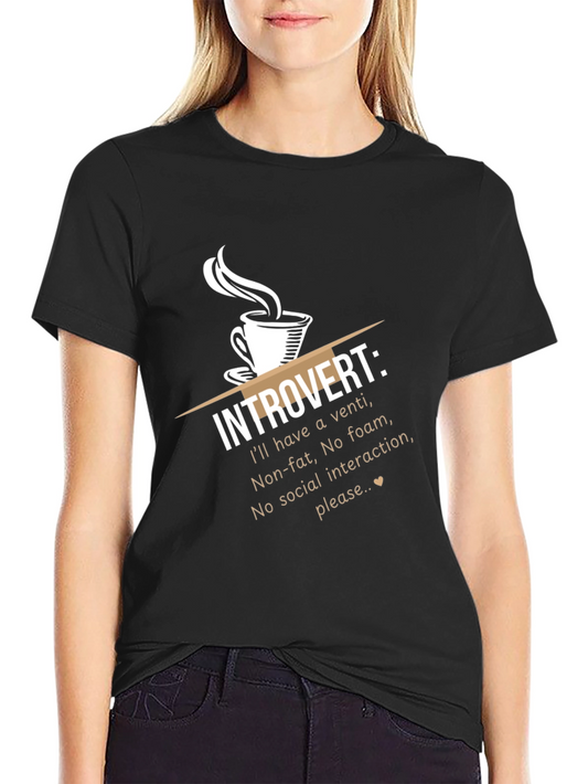 Introvert Coffee Humor T-Shirt