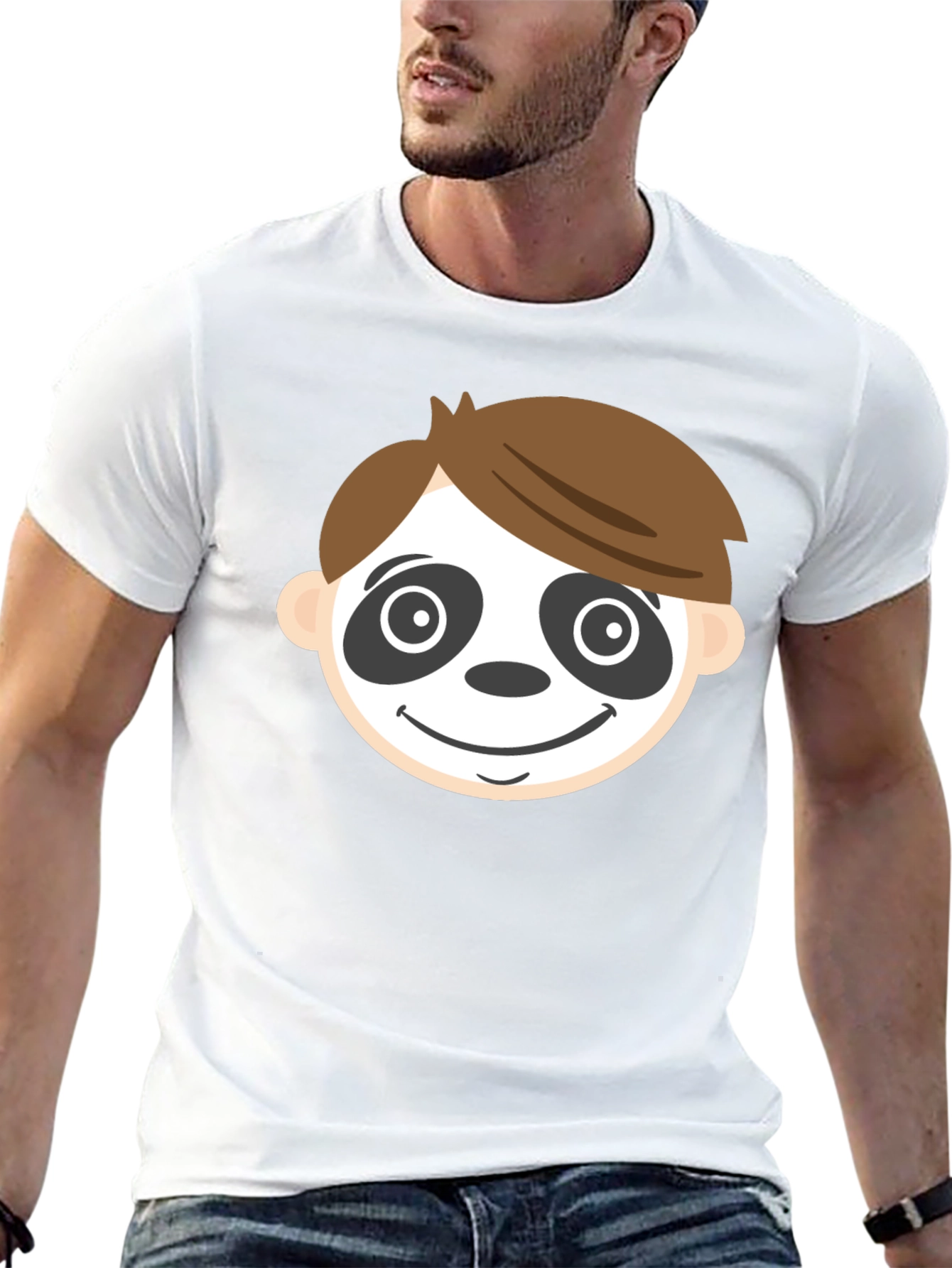 Funny Face Graphic Black T-Shirt