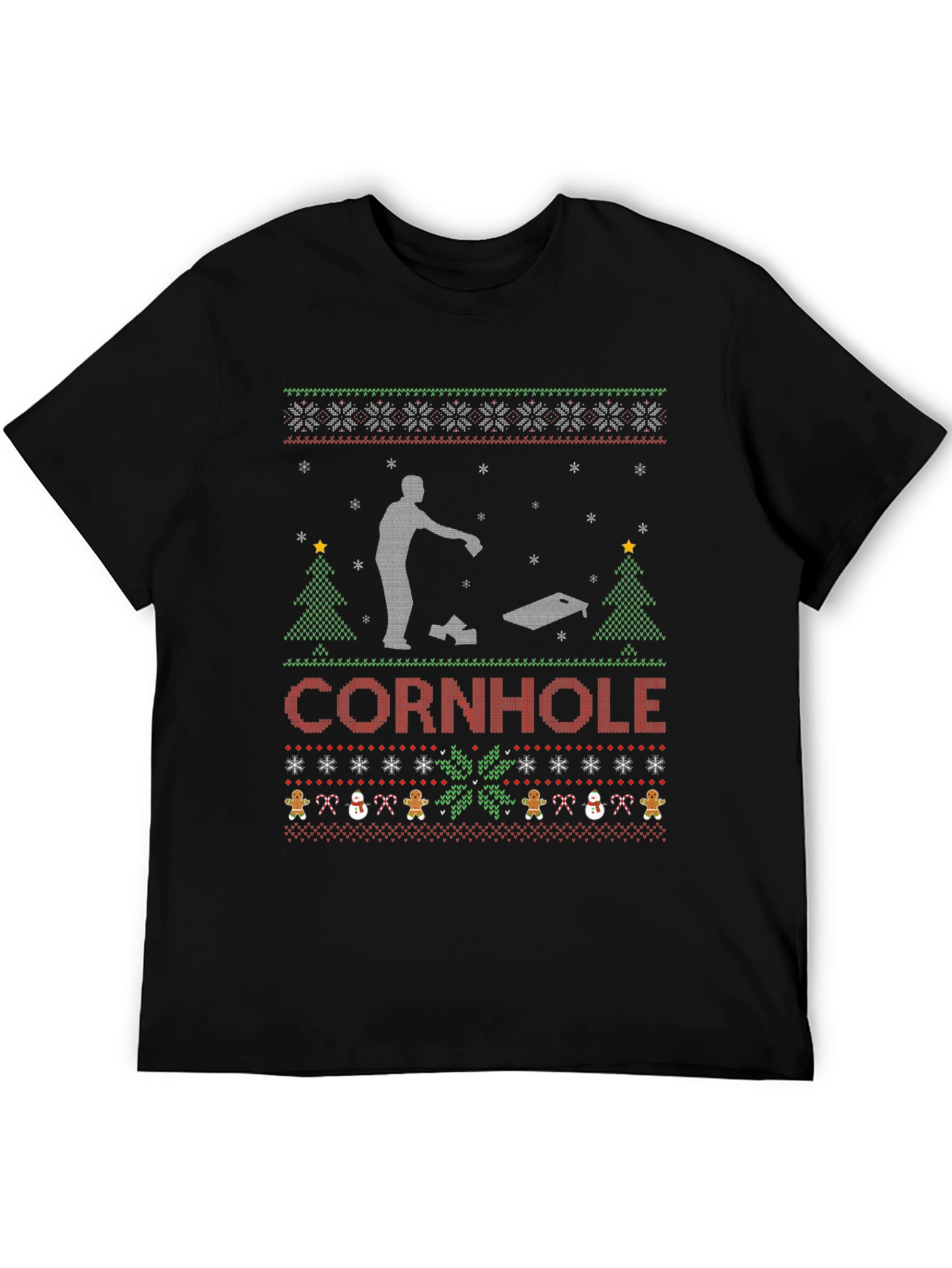 Festive Cornhole Ugly Christmas Sweater T-Shirt