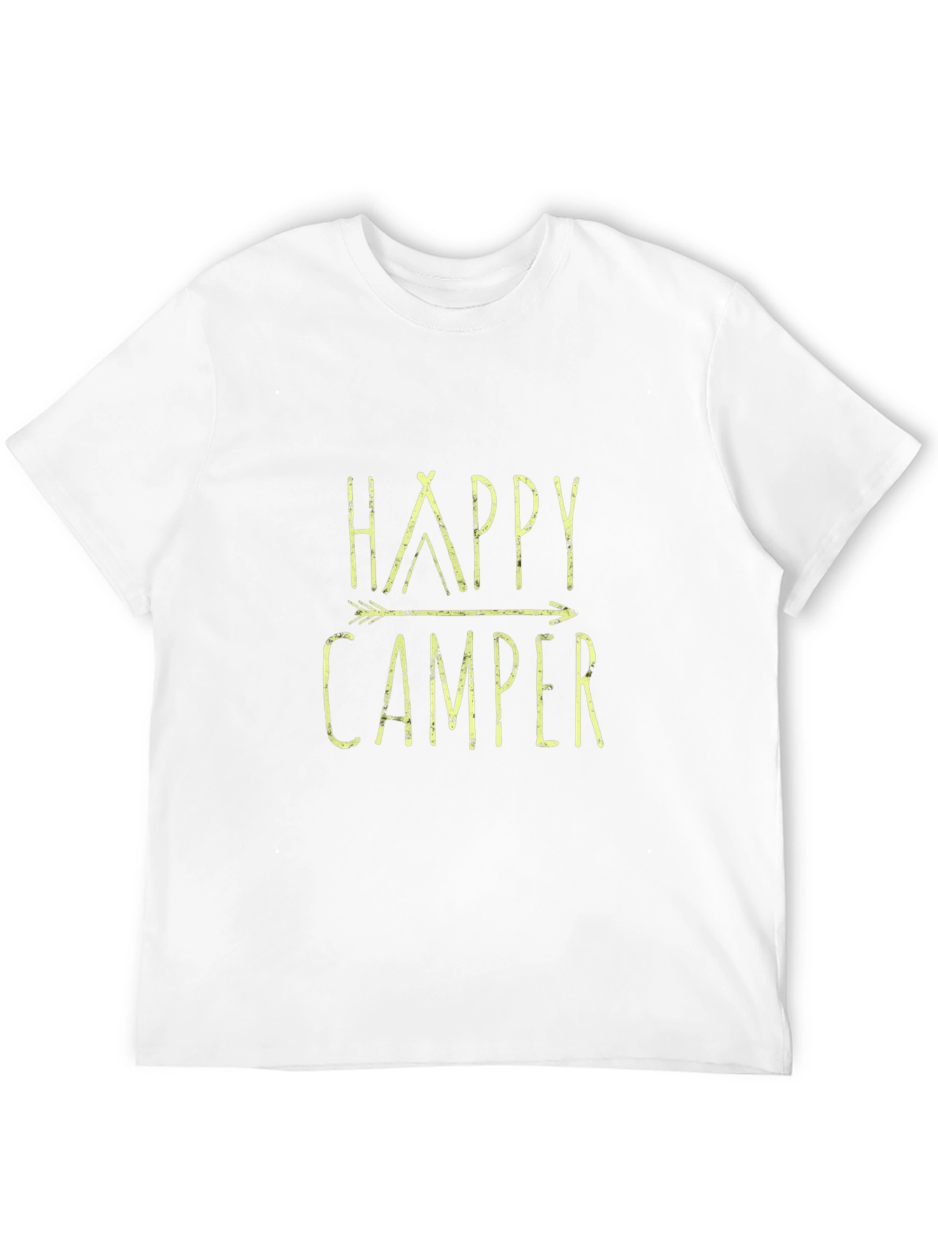 Happy Camper Graphic Tee - Black Casual T-Shirt