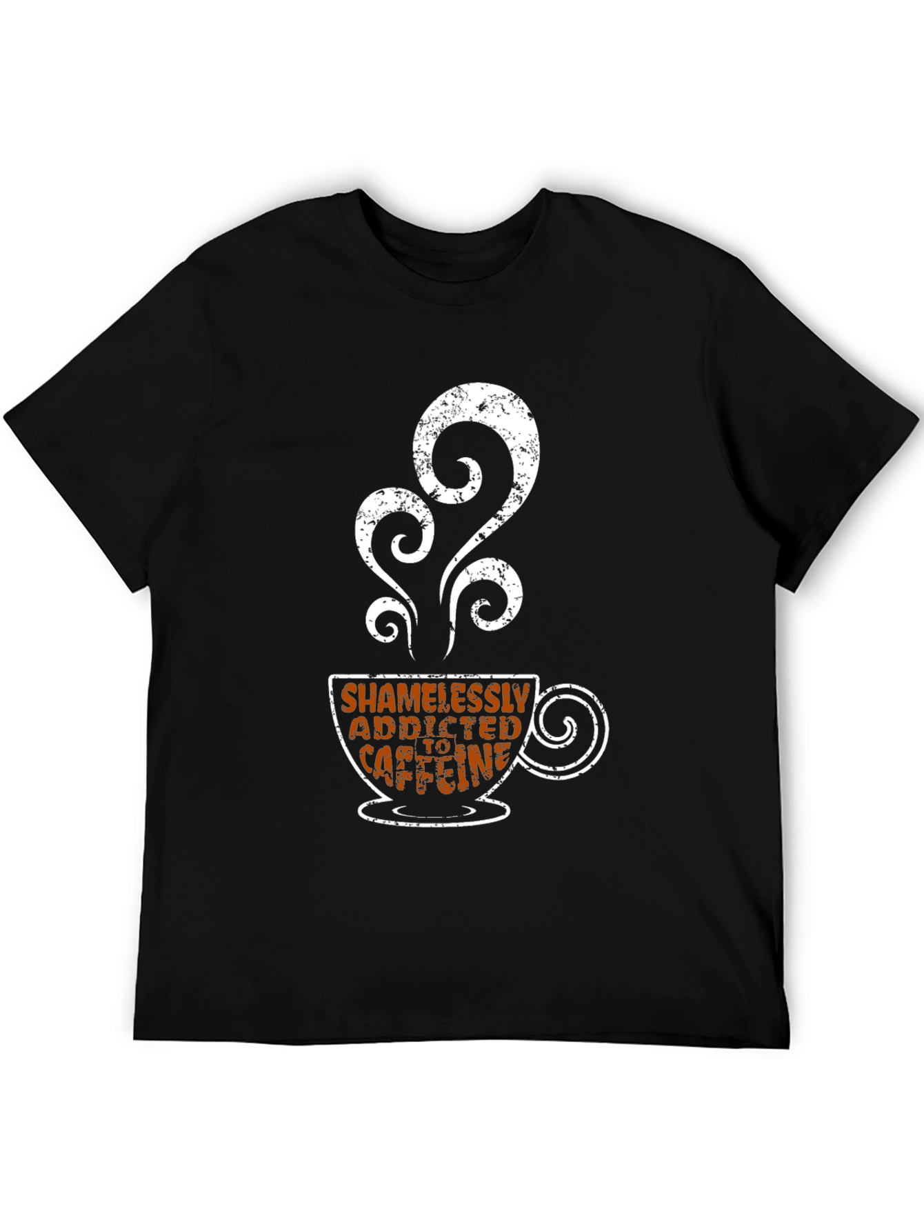 Shamelessly Addicted to Caffeine Black T-Shirt