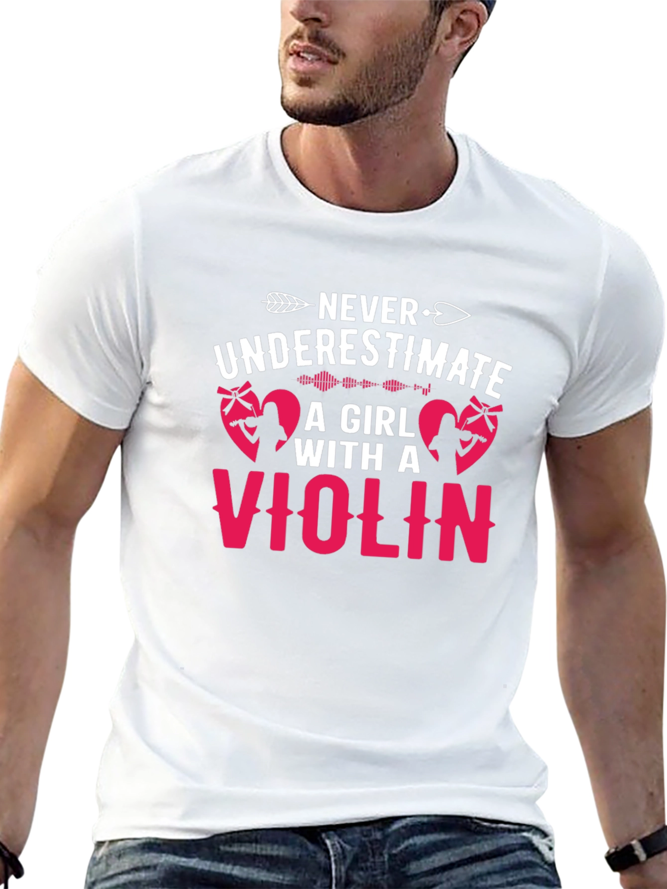 Never Underestimate Violin Girl T-Shirt