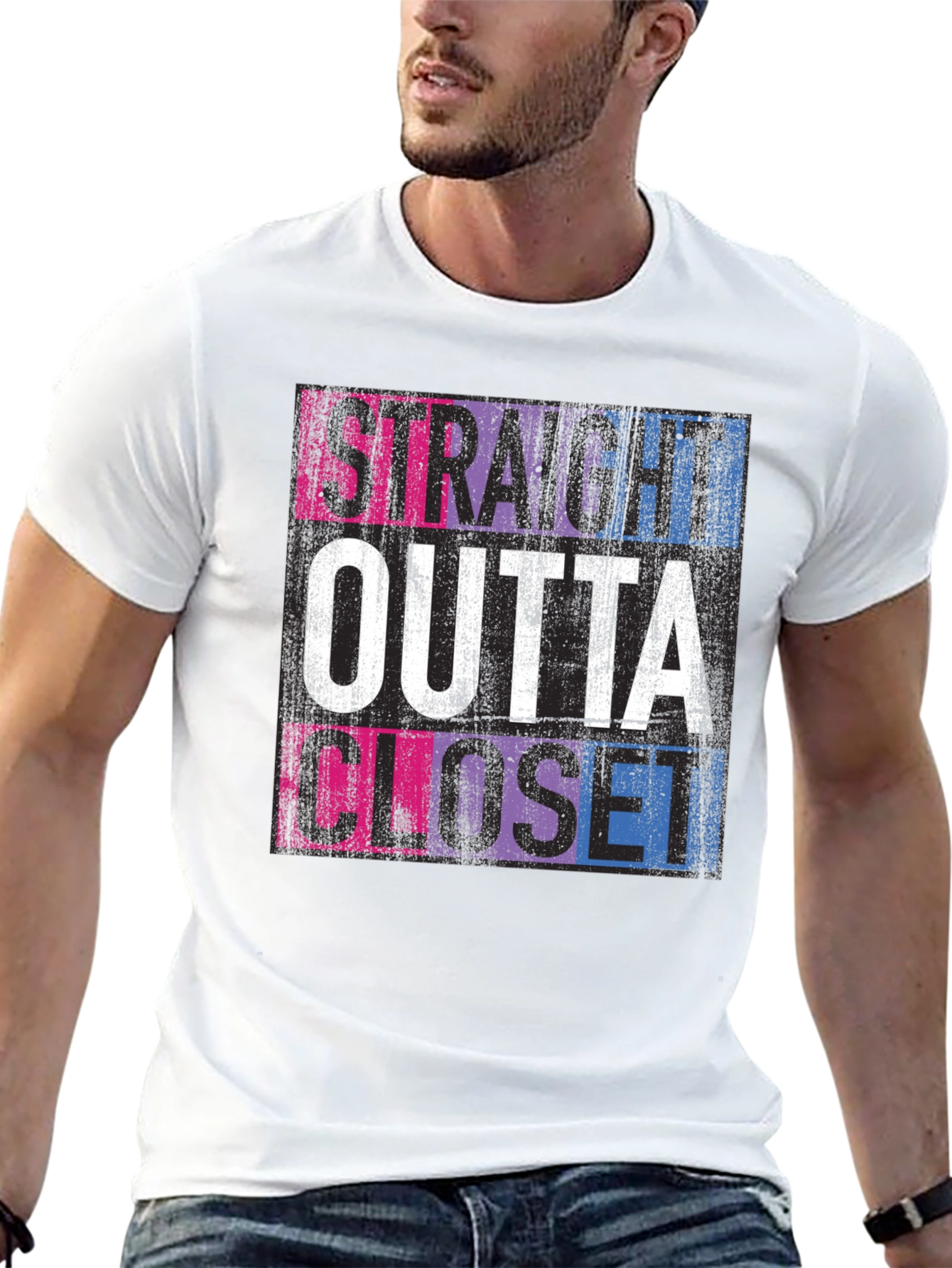 Straight Outta Closet Bi Pride T-Shirt