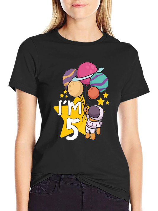 5th Birthday Astronaut Planet T-Shirt