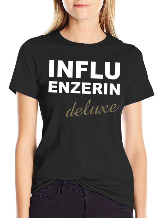 Influencerin Deluxe Black T-Shirt