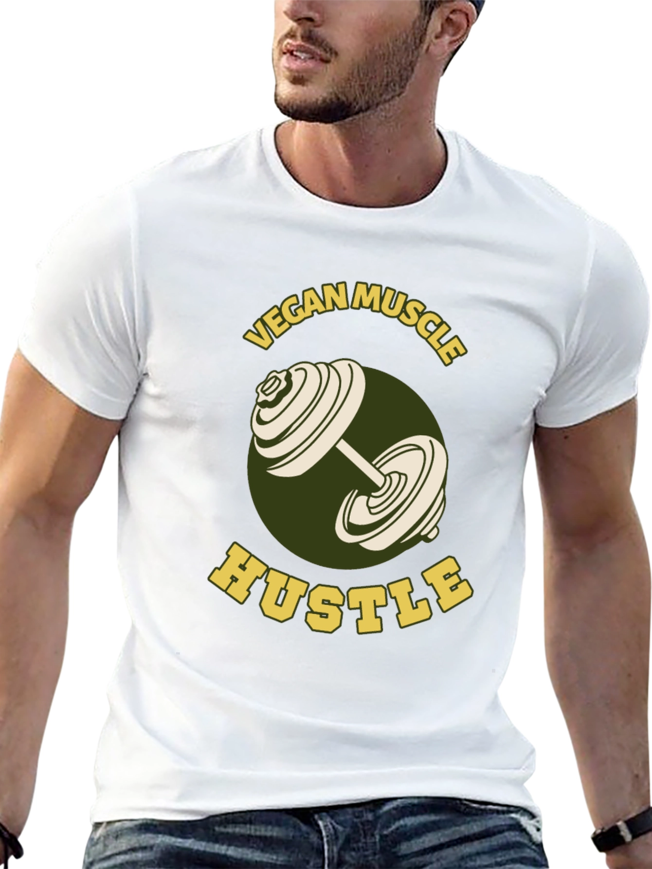 Vegan Muscle Hustle Graphic Tee
