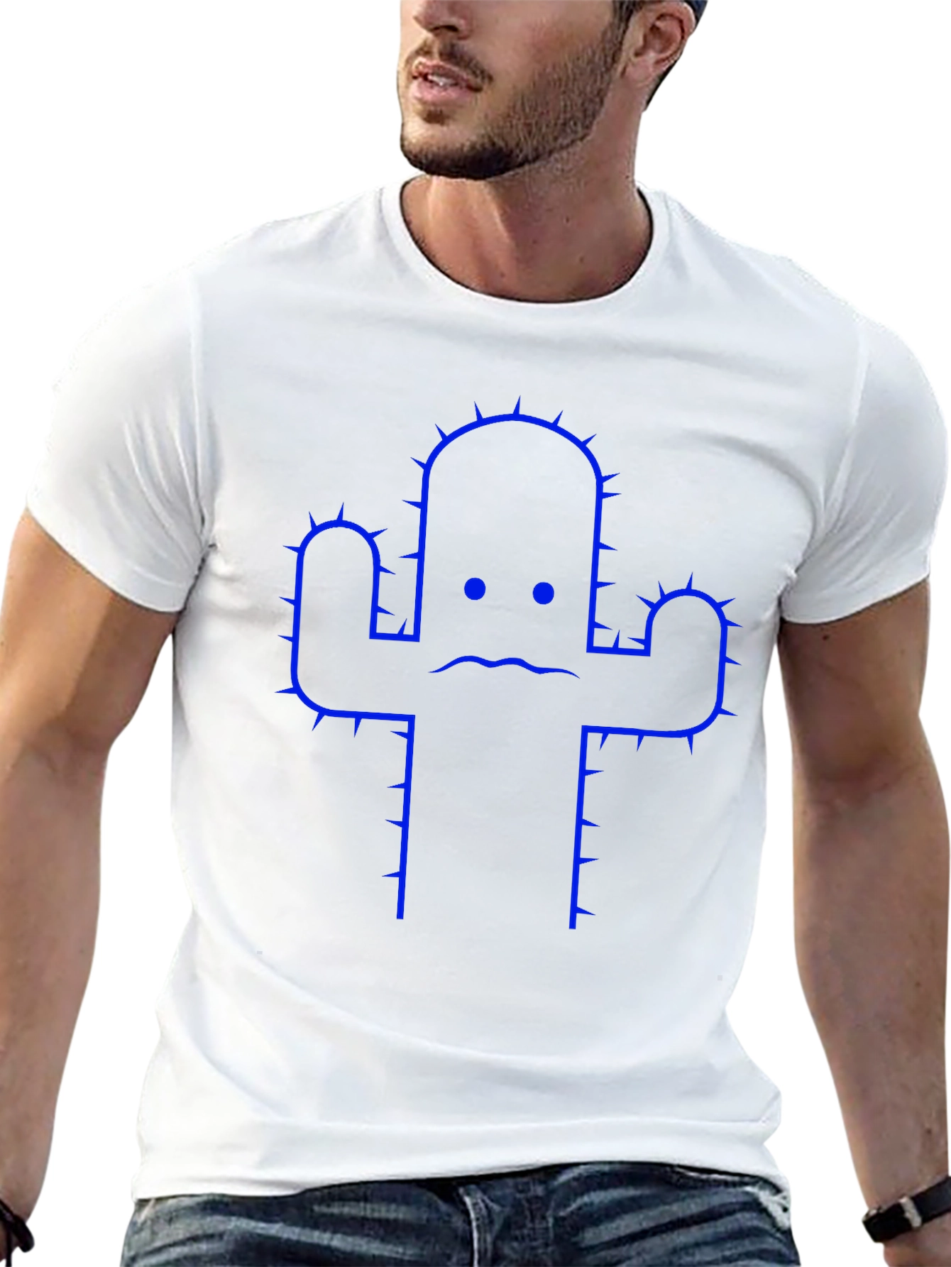 Sad Cactus Graphic Tee - Black