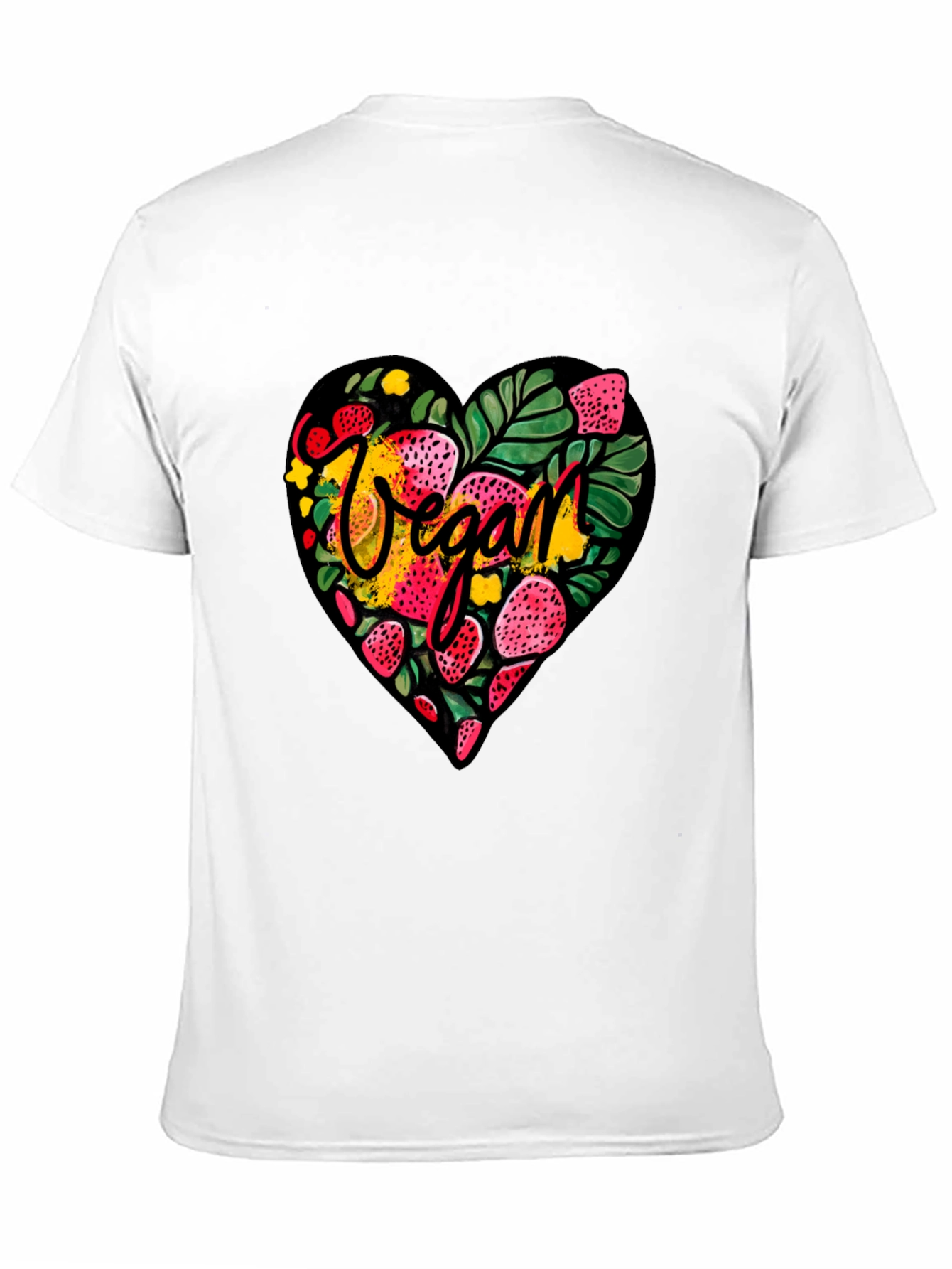 Vegan Strawberry Heart T-Shirt