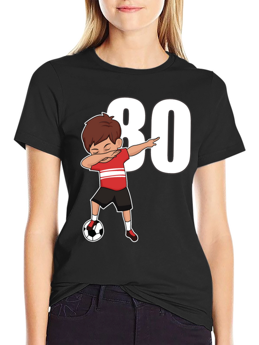 80th Birthday Soccer Dab T-Shirt