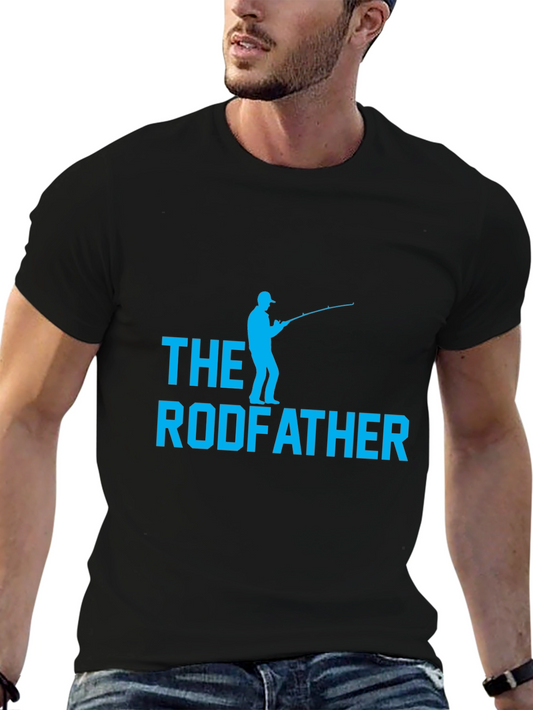 The Rodfather Fishing T-Shirt - Novelty Fisherman Tee